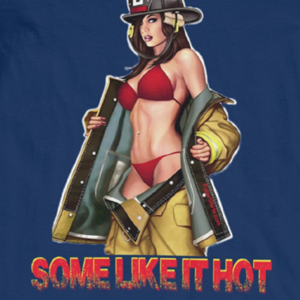 PINUP GIRL T-SHIRT - Firefighter Babe shirt - Some Like It Hot tee - Pinup shirt